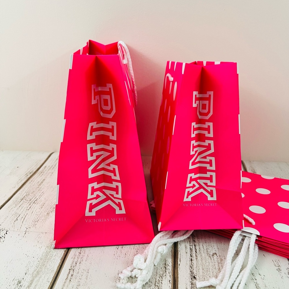 VS PINK Polka Dot Shopping Bag Bundle - Picture 2 of 3